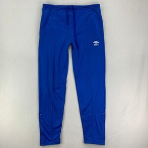 VTG 80s Umbro Sweatpants Adult Small Blue Ankle Zip Track Joggers Soccer Warm Up